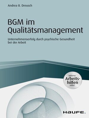 cover image of BGM im Qualitätsmanagement--inklusive Arbeitshilfen online